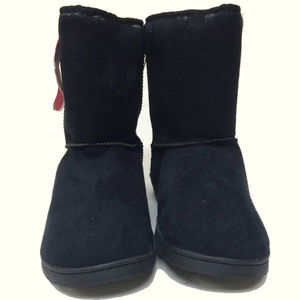 Gold Toe Womens Boots Microsuede Low Calf Faux Fur